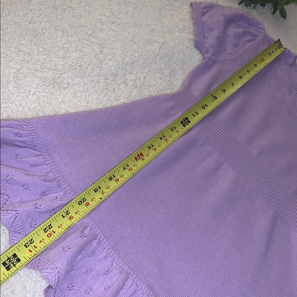 Cat & Jack Lavender Sweater Dress XS 4/5 EUC Short  Sleeves - Picture 9 of 13